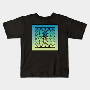 Doc Labs - Third Eye / Awakening (Geometric Art / Meditation / Yoga) - Version 3 - (Blue/Green) Kids T-Shirt